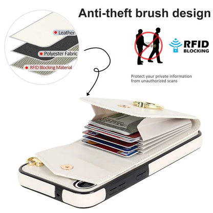 For Samsung Galaxy A14 5G Cover Card Holder Cell Phone Case with Rotating Ring Kickstand