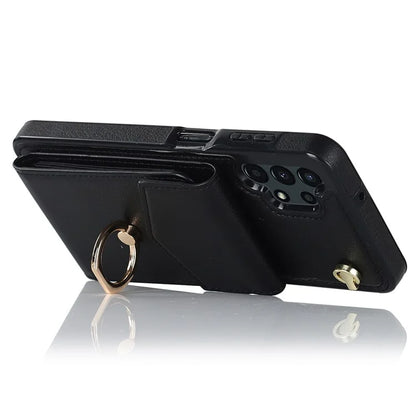 For Samsung Galaxy A13 4G / 5G Cell Phone Case PU Leather+TPU Card Holder Drop-proof Cover