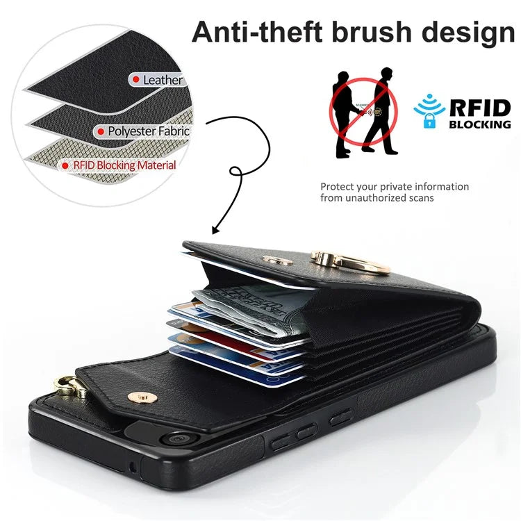 For Samsung Galaxy A13 4G / 5G Cell Phone Case PU Leather+TPU Card Holder Drop-proof Cover