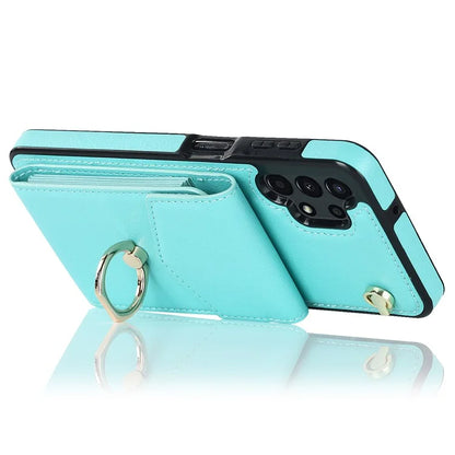 For Samsung Galaxy A13 4G / 5G Cell Phone Case PU Leather+TPU Card Holder Drop-proof Cover