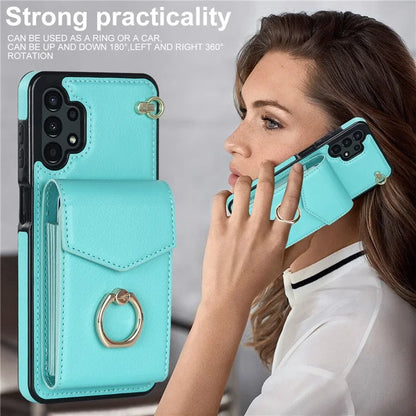 For Samsung Galaxy A13 4G / 5G Cell Phone Case PU Leather+TPU Card Holder Drop-proof Cover