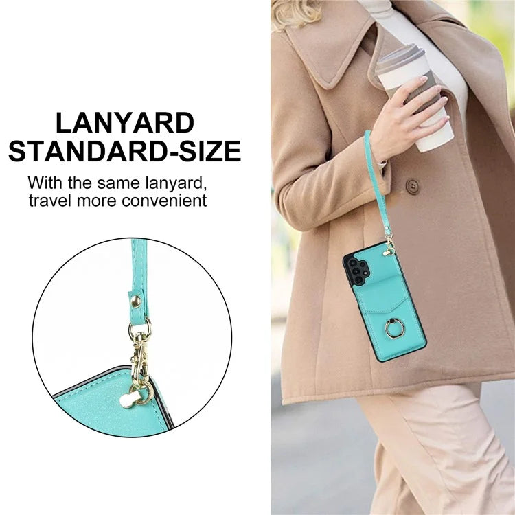 For Samsung Galaxy A13 4G / 5G Cell Phone Case PU Leather+TPU Card Holder Drop-proof Cover