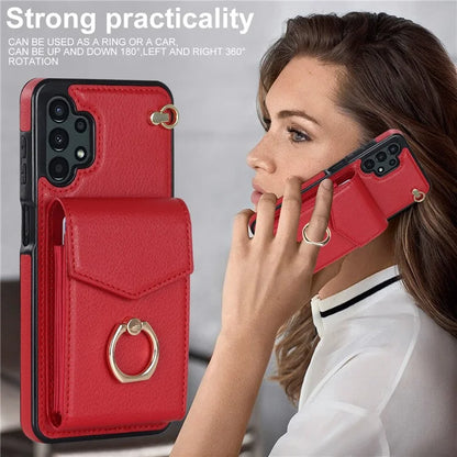 For Samsung Galaxy A13 4G / 5G Cell Phone Case PU Leather+TPU Card Holder Drop-proof Cover