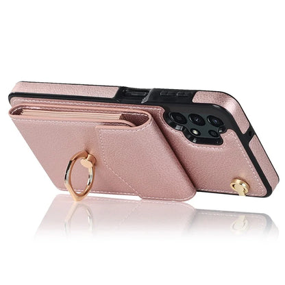 For Samsung Galaxy A13 4G / 5G Cell Phone Case PU Leather+TPU Card Holder Drop-proof Cover