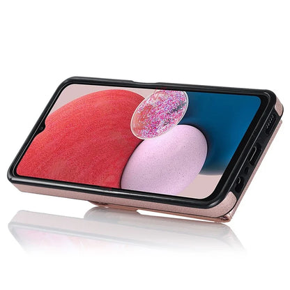 For Samsung Galaxy A13 4G / 5G Cell Phone Case PU Leather+TPU Card Holder Drop-proof Cover