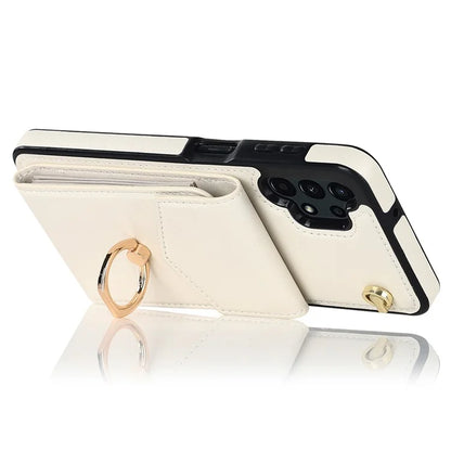 For Samsung Galaxy A13 4G / 5G Cell Phone Case PU Leather+TPU Card Holder Drop-proof Cover