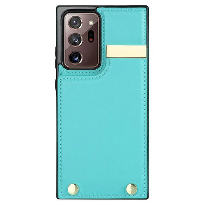 For Samsung Galaxy Note20 Ultra 5G / Note20 Ultra Case Metal Decor Phone Cover with Card Bag
