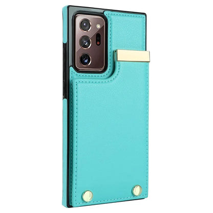 For Samsung Galaxy Note20 Ultra 5G / Note20 Ultra Case Metal Decor Phone Cover with Card Bag