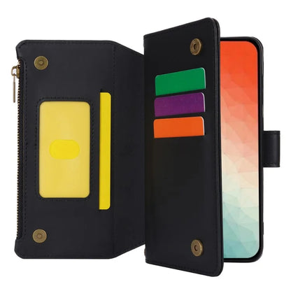 For Samsung Galaxy S24+ Cell Phone Case RFID Blocking Multiple Card Slots Leather Cover
