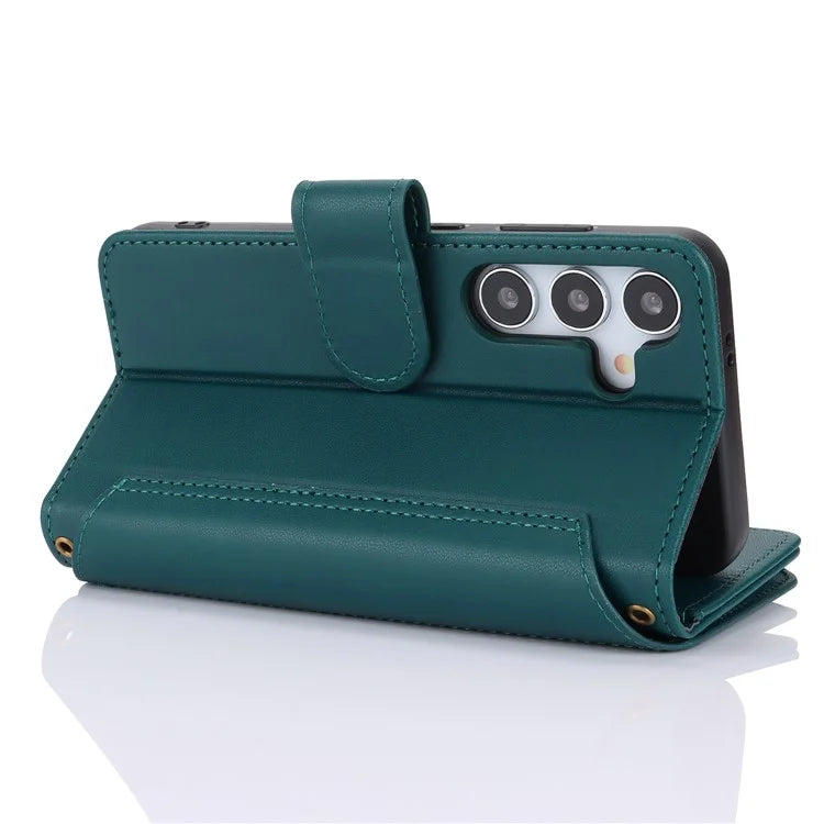 For Samsung Galaxy S24+ Cell Phone Case RFID Blocking Multiple Card Slots Leather Cover