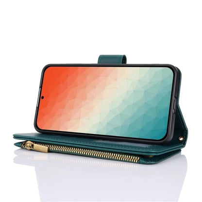 For Samsung Galaxy S24+ Cell Phone Case RFID Blocking Multiple Card Slots Leather Cover