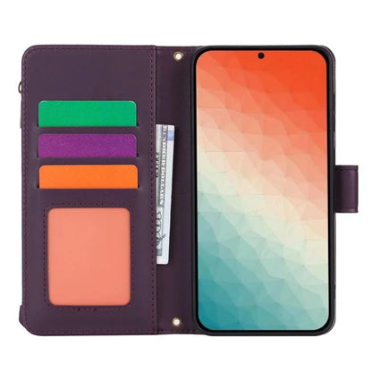 For Samsung Galaxy S24+ Cell Phone Case RFID Blocking Multiple Card Slots Leather Cover