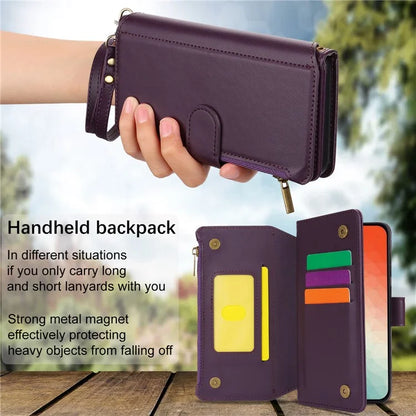 For Samsung Galaxy S24+ Cell Phone Case RFID Blocking Multiple Card Slots Leather Cover
