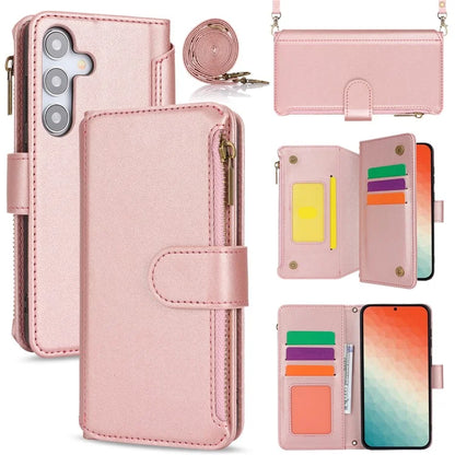 For Samsung Galaxy S24+ Cell Phone Case RFID Blocking Multiple Card Slots Leather Cover