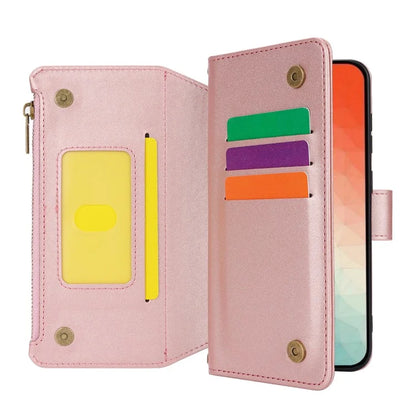 For Samsung Galaxy S24+ Cell Phone Case RFID Blocking Multiple Card Slots Leather Cover