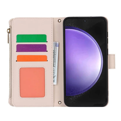 Cell Phone Case for Samsung Galaxy S23 FE RFID Blocking Wallet PU Leather Cover