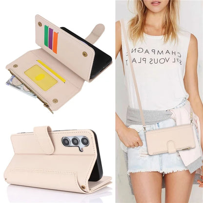 Cell Phone Case for Samsung Galaxy S23 FE RFID Blocking Wallet PU Leather Cover
