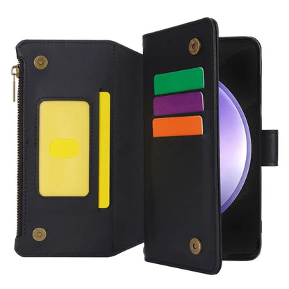 Cell Phone Case for Samsung Galaxy S23 FE RFID Blocking Wallet PU Leather Cover