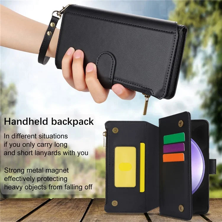 Cell Phone Case for Samsung Galaxy S23 FE RFID Blocking Wallet PU Leather Cover