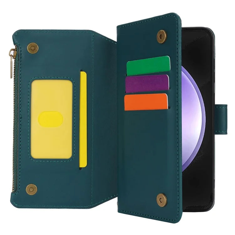 Cell Phone Case for Samsung Galaxy S23 FE RFID Blocking Wallet PU Leather Cover