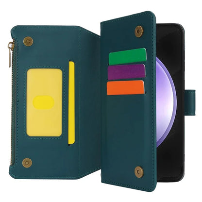 Cell Phone Case for Samsung Galaxy S23 FE RFID Blocking Wallet PU Leather Cover