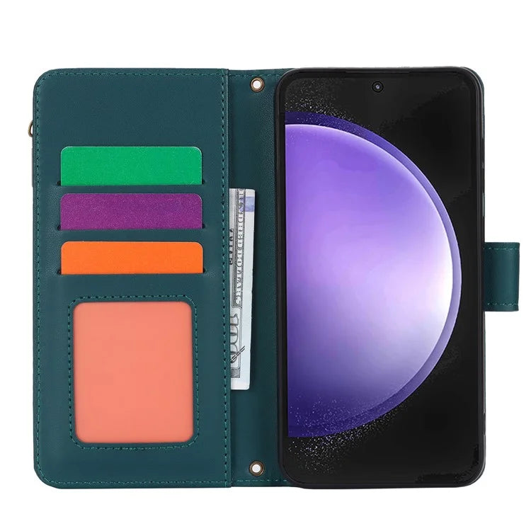 Cell Phone Case for Samsung Galaxy S23 FE RFID Blocking Wallet PU Leather Cover