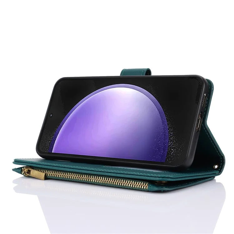 Cell Phone Case for Samsung Galaxy S23 FE RFID Blocking Wallet PU Leather Cover