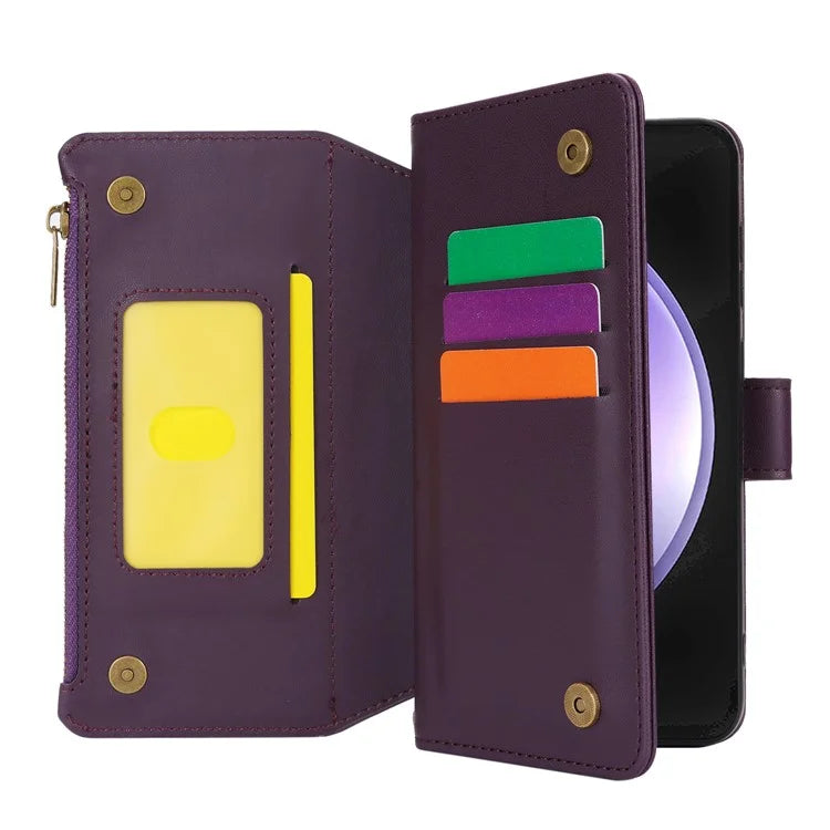 Cell Phone Case for Samsung Galaxy S23 FE RFID Blocking Wallet PU Leather Cover