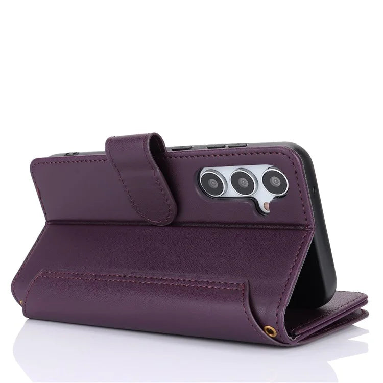 Cell Phone Case for Samsung Galaxy S23 FE RFID Blocking Wallet PU Leather Cover