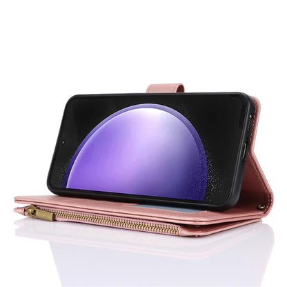 Cell Phone Case for Samsung Galaxy S23 FE RFID Blocking Wallet PU Leather Cover
