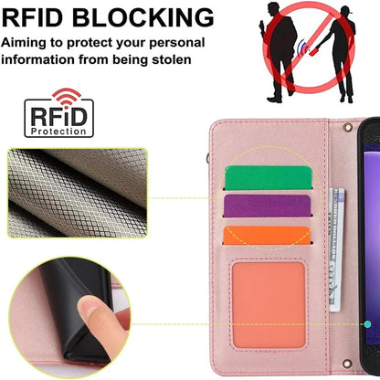 Cell Phone Case for Samsung Galaxy S23 FE RFID Blocking Wallet PU Leather Cover