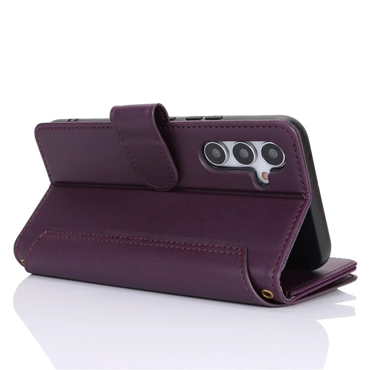Cell Phone Case for Samsung Galaxy A54 5G RFID Blocking Leather Cover with 2 Straps