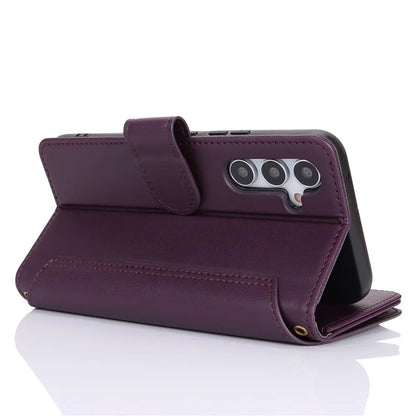 Cell Phone Case for Samsung Galaxy A54 5G RFID Blocking Leather Cover with 2 Straps