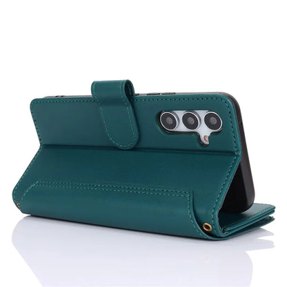 Cell Phone Case for Samsung Galaxy A54 5G RFID Blocking Leather Cover with 2 Straps