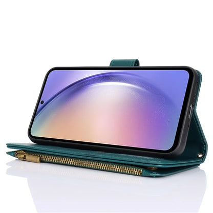 Cell Phone Case for Samsung Galaxy A54 5G RFID Blocking Leather Cover with 2 Straps