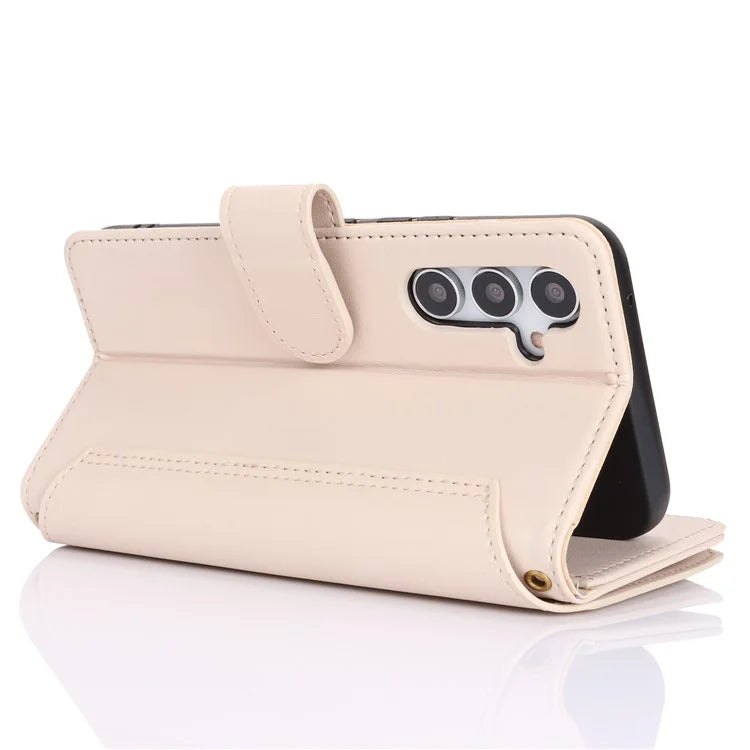 Cell Phone Case for Samsung Galaxy A54 5G RFID Blocking Leather Cover with 2 Straps