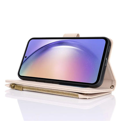 Cell Phone Case for Samsung Galaxy A54 5G RFID Blocking Leather Cover with 2 Straps