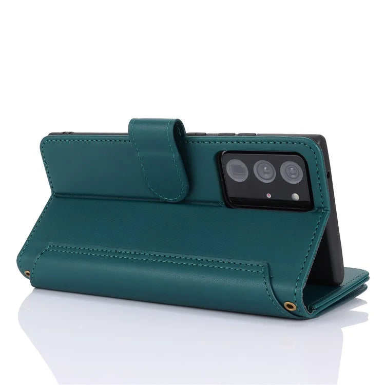 For Samsung Galaxy Note20 Ultra / Note20 Ultra 5G Case RFID Blocking Cell Phone Leather Cover