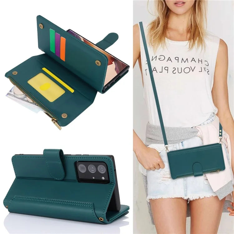 For Samsung Galaxy Note20 Ultra / Note20 Ultra 5G Case RFID Blocking Cell Phone Leather Cover