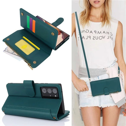 For Samsung Galaxy Note20 Ultra / Note20 Ultra 5G Case RFID Blocking Cell Phone Leather Cover