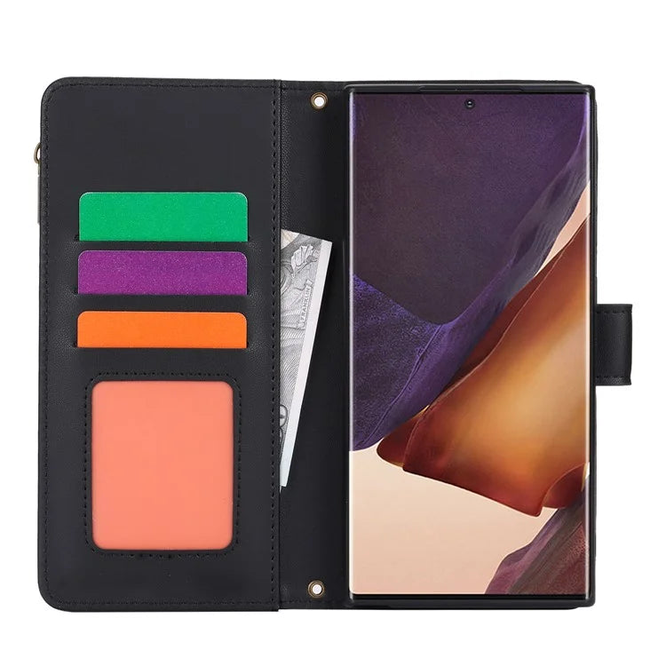 For Samsung Galaxy Note20 Ultra / Note20 Ultra 5G Case RFID Blocking Cell Phone Leather Cover