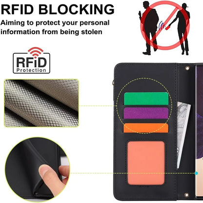 For Samsung Galaxy Note20 Ultra / Note20 Ultra 5G Case RFID Blocking Cell Phone Leather Cover