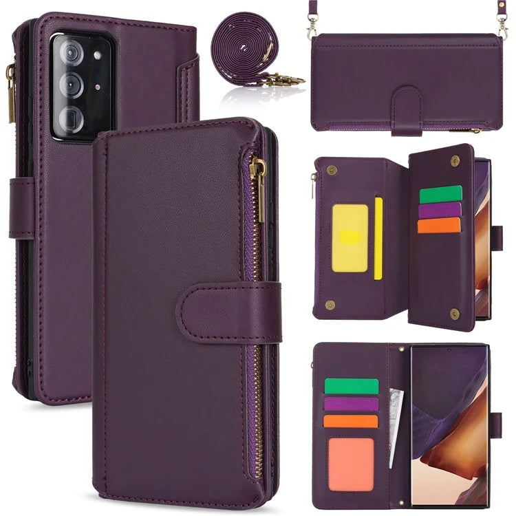 For Samsung Galaxy Note20 Ultra / Note20 Ultra 5G Case RFID Blocking Cell Phone Leather Cover