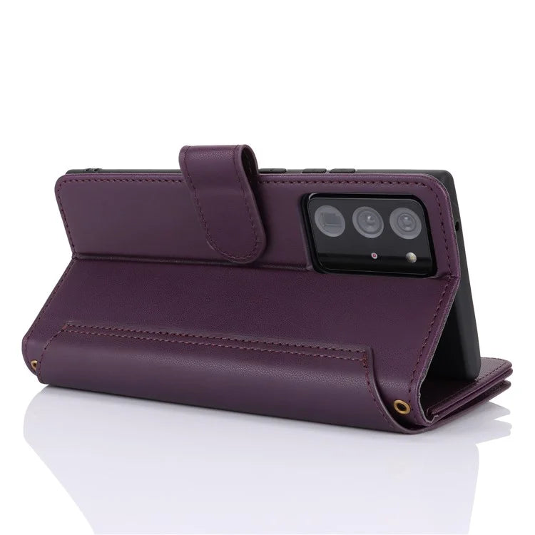 For Samsung Galaxy Note20 Ultra / Note20 Ultra 5G Case RFID Blocking Cell Phone Leather Cover
