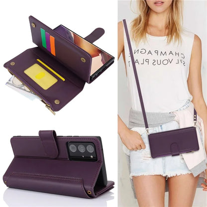 For Samsung Galaxy Note20 Ultra / Note20 Ultra 5G Case RFID Blocking Cell Phone Leather Cover