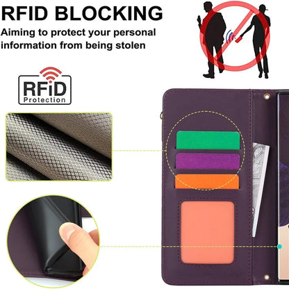 For Samsung Galaxy Note20 Ultra / Note20 Ultra 5G Case RFID Blocking Cell Phone Leather Cover
