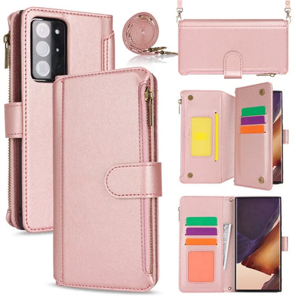 For Samsung Galaxy Note20 Ultra / Note20 Ultra 5G Case RFID Blocking Cell Phone Leather Cover