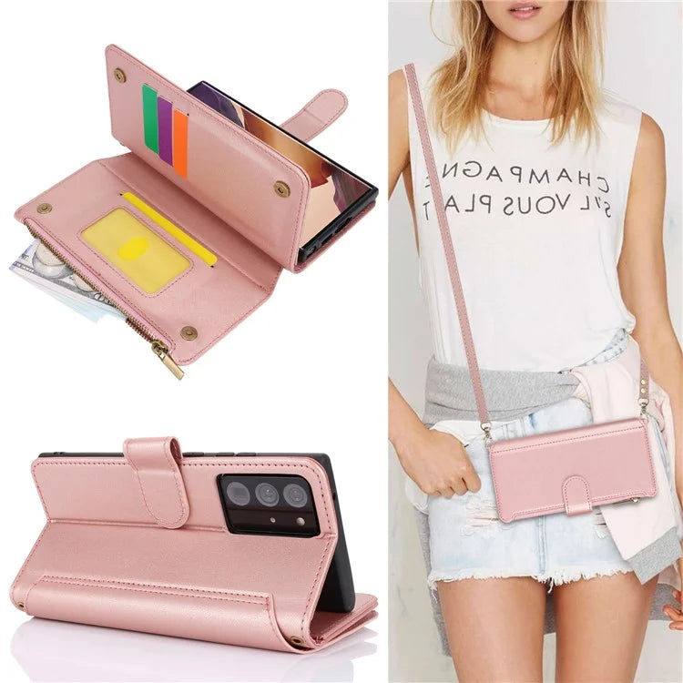 For Samsung Galaxy Note20 Ultra / Note20 Ultra 5G Case RFID Blocking Cell Phone Leather Cover