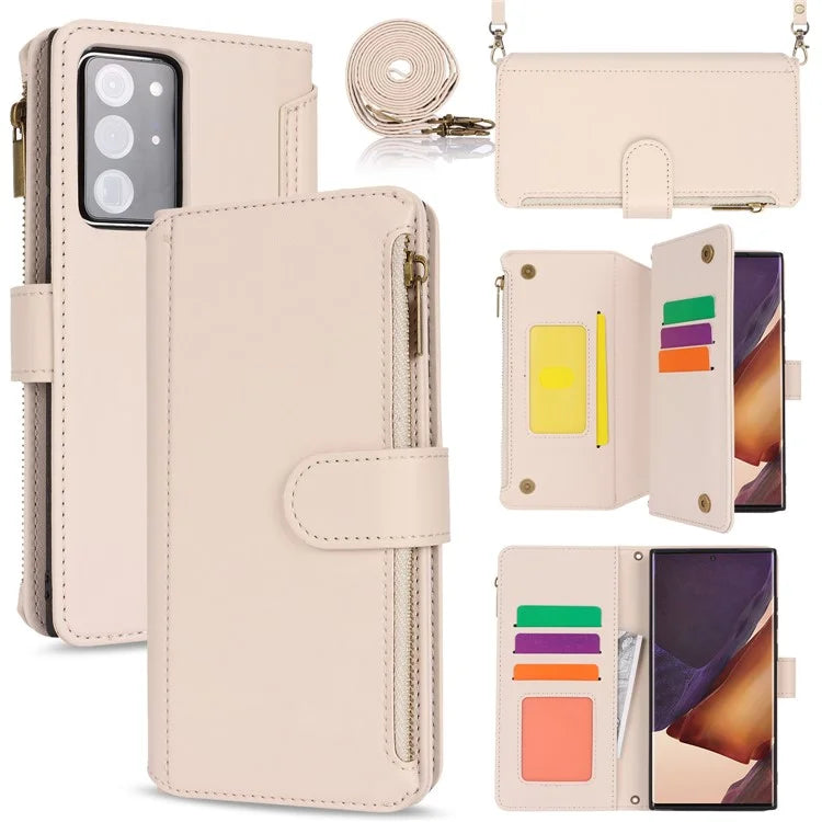 For Samsung Galaxy Note20 Ultra / Note20 Ultra 5G Case RFID Blocking Cell Phone Leather Cover