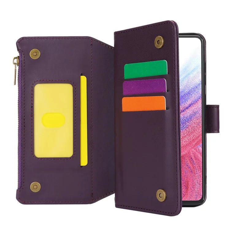 Cell Phone Case for Samsung Galaxy A53 5G RFID Blocking Bump Proof Leather Cover
